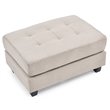 Glory Furniture Malone Microsuede Ottoman in Vanilla