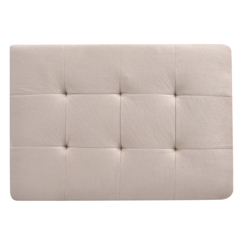 Glory Furniture Malone Microsuede Ottoman in Vanilla