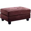 Glory Furniture Malone Microsuede Ottoman in Chocolate