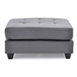 Glory Furniture Malone Microsuede Ottoman in Gray
