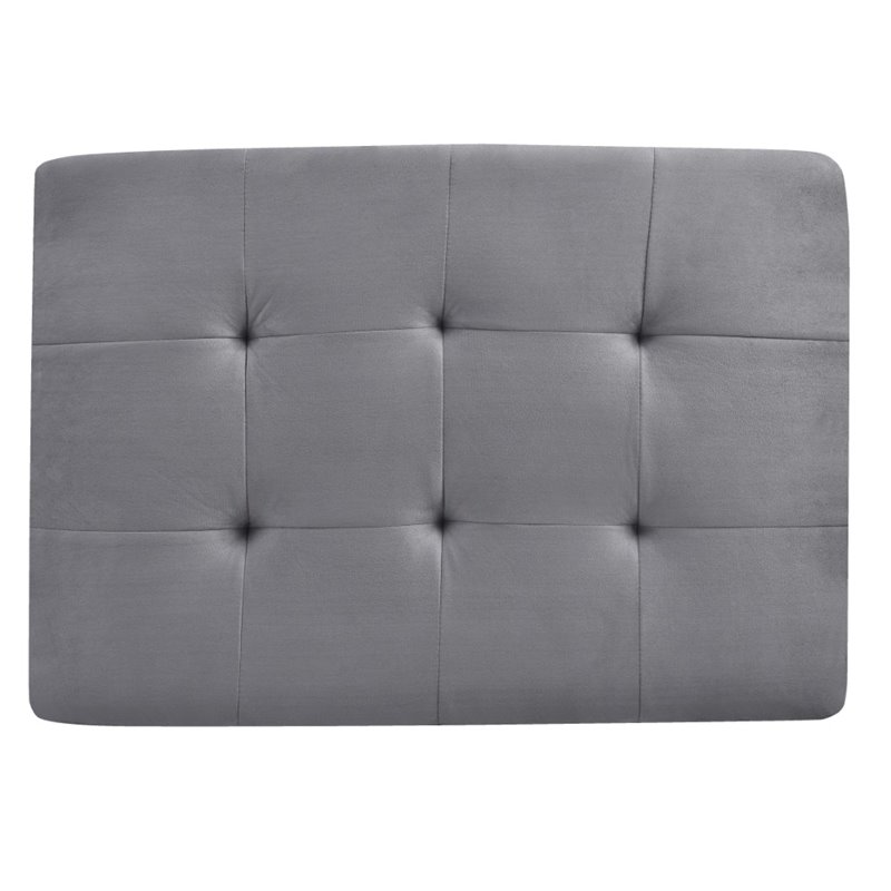 Glory Furniture Malone Microsuede Ottoman in Gray