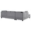 Glory Furniture Malone Microsuede Sectional in Gray
