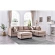 Glory Furniture Malone Microsuede Sectional in Mocha