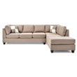Glory Furniture Malone Microsuede Sectional in Mocha