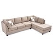Glory Furniture Malone Microsuede Sectional in Mocha