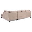 Glory Furniture Malone Microsuede Sectional in Mocha