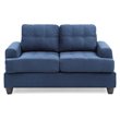 Glory Furniture Sandridge Microsuede Loveseat in Navy Blue