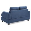 Glory Furniture Sandridge Microsuede Loveseat in Navy Blue