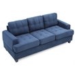 Glory Furniture Sandridge Microsuede Sofa in Navy Blue