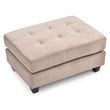 Glory Furniture Malone Microsuede Ottoman in Mocha