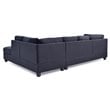 Glory Furniture Malone Microsuede Sectional in Black