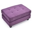 Glory Furniture Malone Microsuede Ottoman in Purple