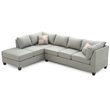Glory Furniture Malone Faux Leather Sectional in Gray