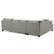 Glory Furniture Malone Faux Leather Sectional in Gray