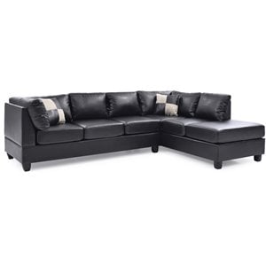 glory furniture malone faux leather sectional