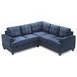 Glory Furniture Sandridge Microsuede Sectional in Navy Blue