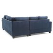Glory Furniture Sandridge Microsuede Sectional in Navy Blue