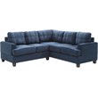 Glory Furniture Sandridge Microsuede Sectional in Navy Blue