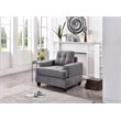 Glory Furniture Sandridge Microsuede Chair in Gray