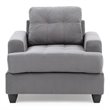 Glory Furniture Sandridge Microsuede Chair in Gray