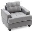 Glory Furniture Sandridge Microsuede Chair in Gray