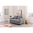 Glory Furniture Sandridge Microsuede Loveseat in Gray