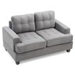 Glory Furniture Sandridge Microsuede Loveseat in Gray