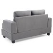 Glory Furniture Sandridge Microsuede Loveseat in Gray