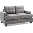 Glory Furniture Sandridge Microsuede Loveseat in Gray