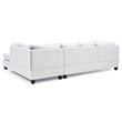 Glory Furniture Malone Faux Leather Sectional in White