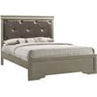 Glory Furniture Lorana Queen Sleigh Bed in Silver Champagne