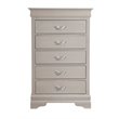 Glory Furniture Lorana 5-Drawers Bedroom Chest in Silver Champagne