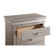 Glory Furniture Lorana 5-Drawers Bedroom Chest in Silver Champagne