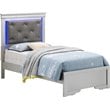Glory Furniture Lorana Twin Bed in Silver Champagne