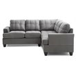 Glory Furniture Sandridge Microsuede Sectional in Gray