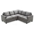 Glory Furniture Sandridge Microsuede Sectional in Gray