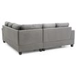 Glory Furniture Sandridge Microsuede Sectional in Gray