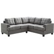 Glory Furniture Sandridge Microsuede Sectional in Gray