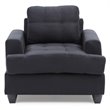 Glory Furniture Sandridge Microsuede Chair in Black