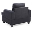 Glory Furniture Sandridge Microsuede Chair in Black
