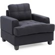 Glory Furniture Sandridge Microsuede Chair in Black