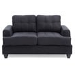 Glory Furniture Sandridge Microsuede Loveseat in Black