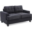 Glory Furniture Sandridge Microsuede Loveseat in Black