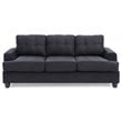 Glory Furniture Sandridge Microsuede Sofa in Black