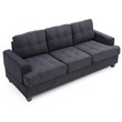 Glory Furniture Sandridge Microsuede Sofa in Black