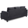 Glory Furniture Sandridge Microsuede Sofa in Black