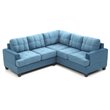 Glory Furniture Sandridge Microsuede Sectional in Aqua