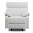Glory Furniture Manny Faux Leather Rocker Recliner in White