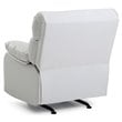 Glory Furniture Manny Faux Leather Rocker Recliner in White