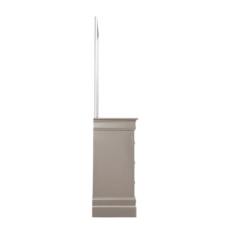 Glory Furniture Lorana 6-Drawers Bedroom Dresser in Silver Champagne